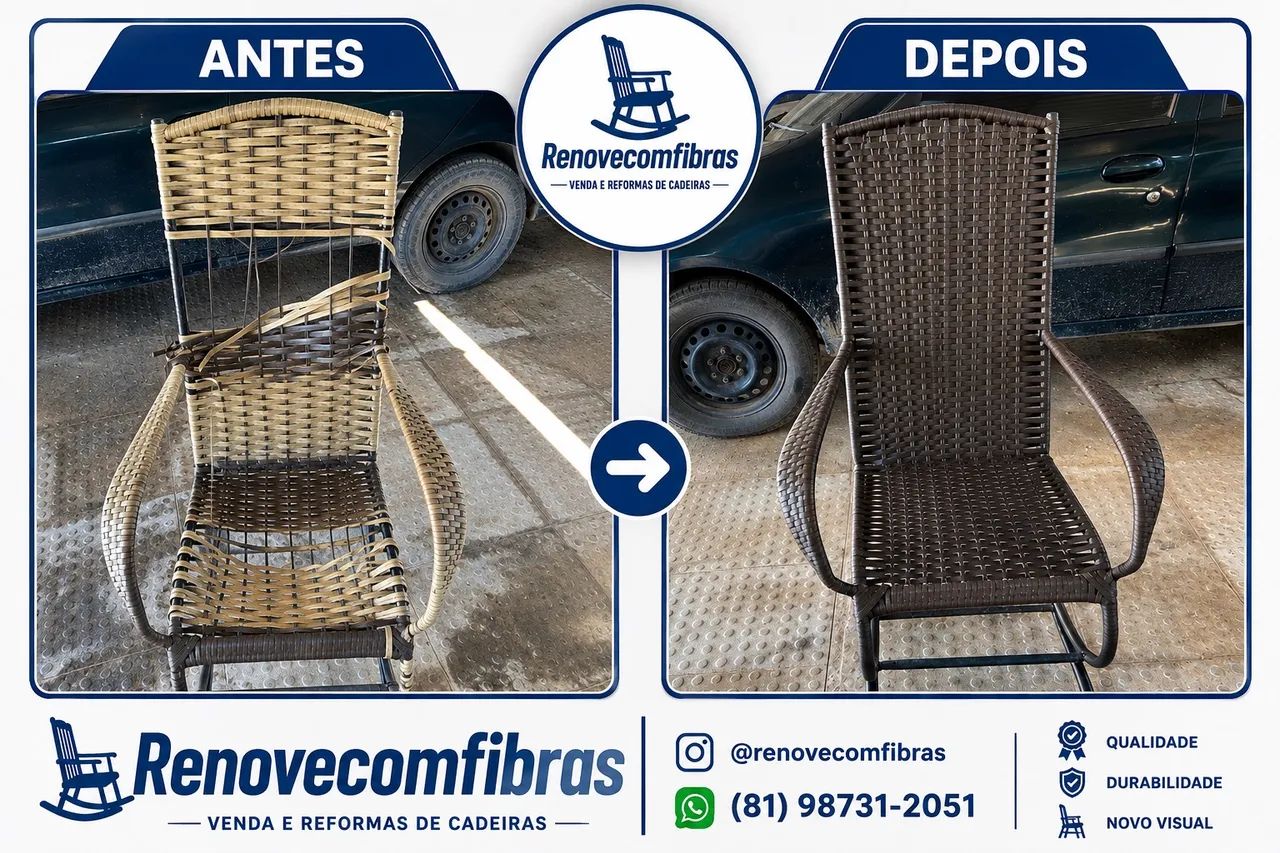 Reformas de cadeiras em fibra