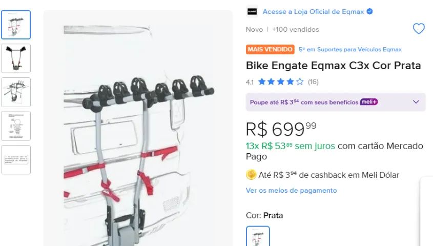 Bike engate suporte Eqmax C3x - Foto 6