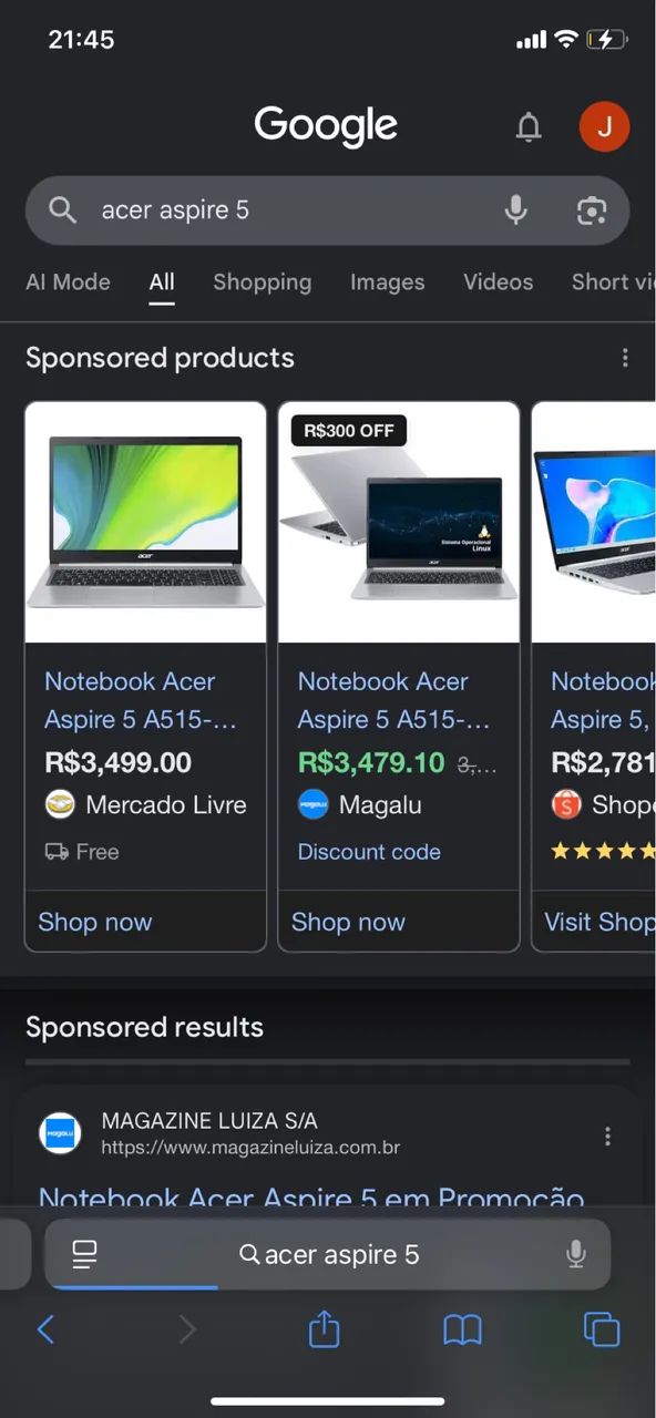 Notebook gamer Acer aspire 5 - Foto 3