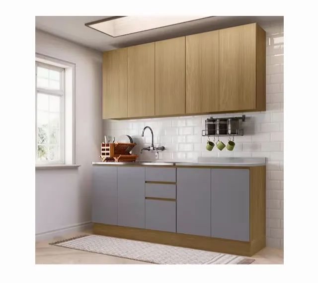 Cozinha Compacta 4 Peças Com Tampo 200cm Slim - Foto 4