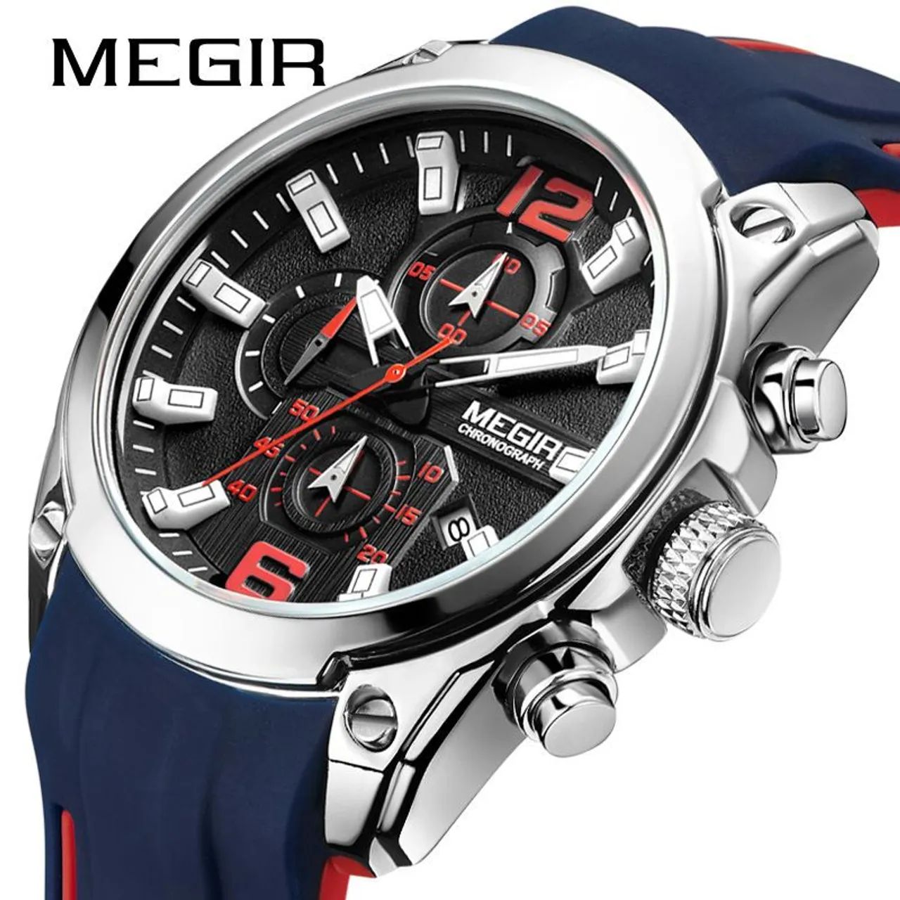 Relogio Megir 2063G  com cronógrafo. 