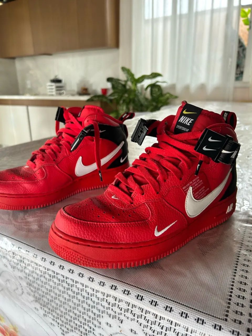 Nike Air Force 1 Mid Utility University Red - Foto 2