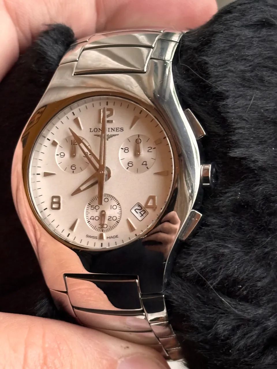 LONGINES OPOSITION CHRONOGRAPH QUARTZ ORIGINAL SUÍÇO - Foto 4
