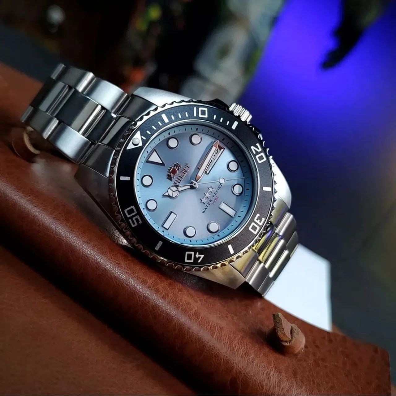 Relógio Orient automático Submariner 42mm seminovo (Cód. nh3ss010 a1sx) - Foto 3