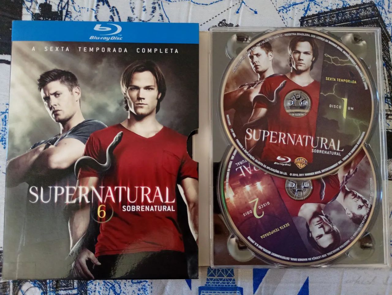 Blu-ray sobrenatural a 5 temporada em digipak com luva 