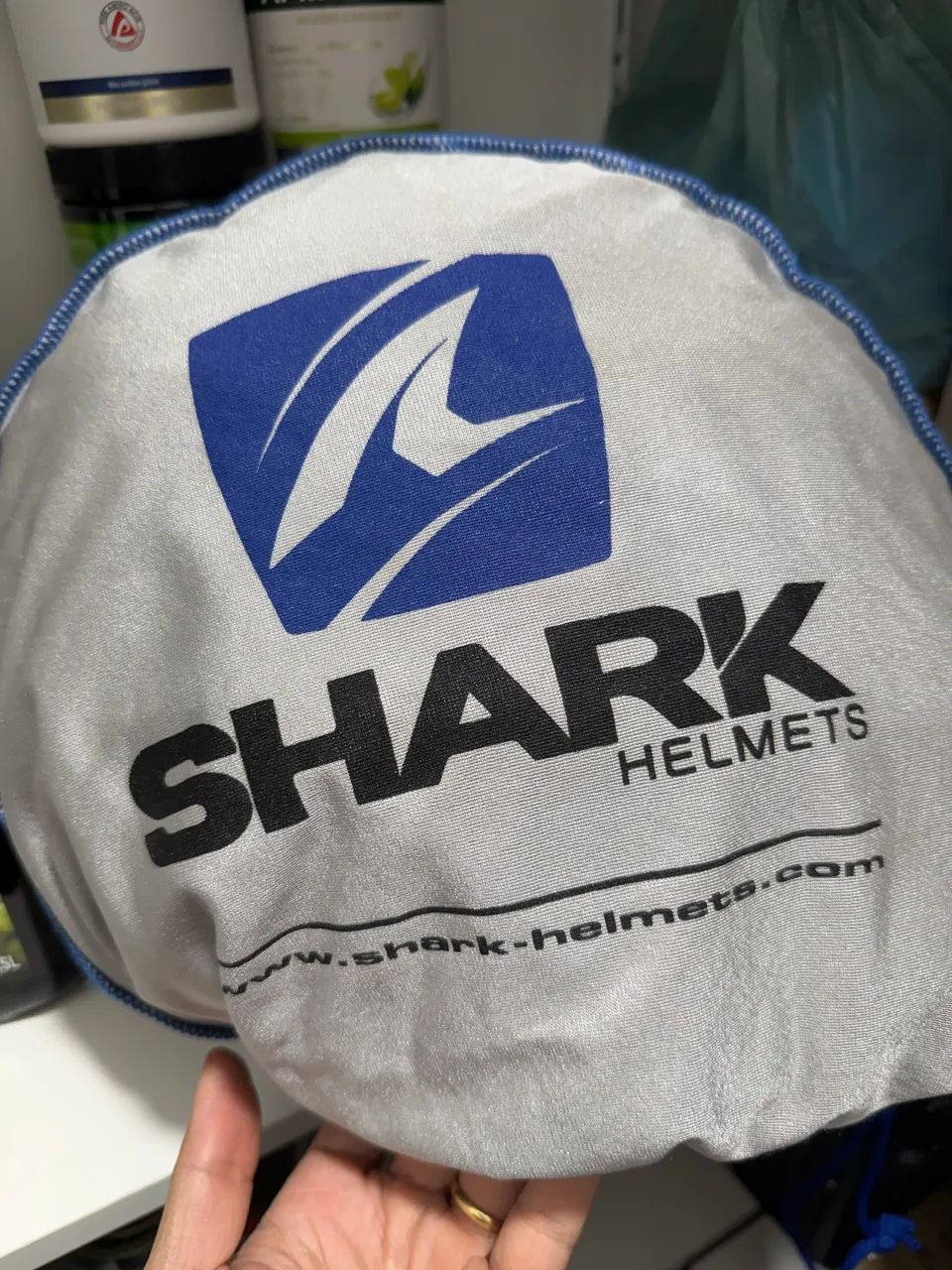 Capacete Shark Evo-One 2 Lithion Estado de Novo - Escamoteavel -  Tamanho 56 - Foto 4