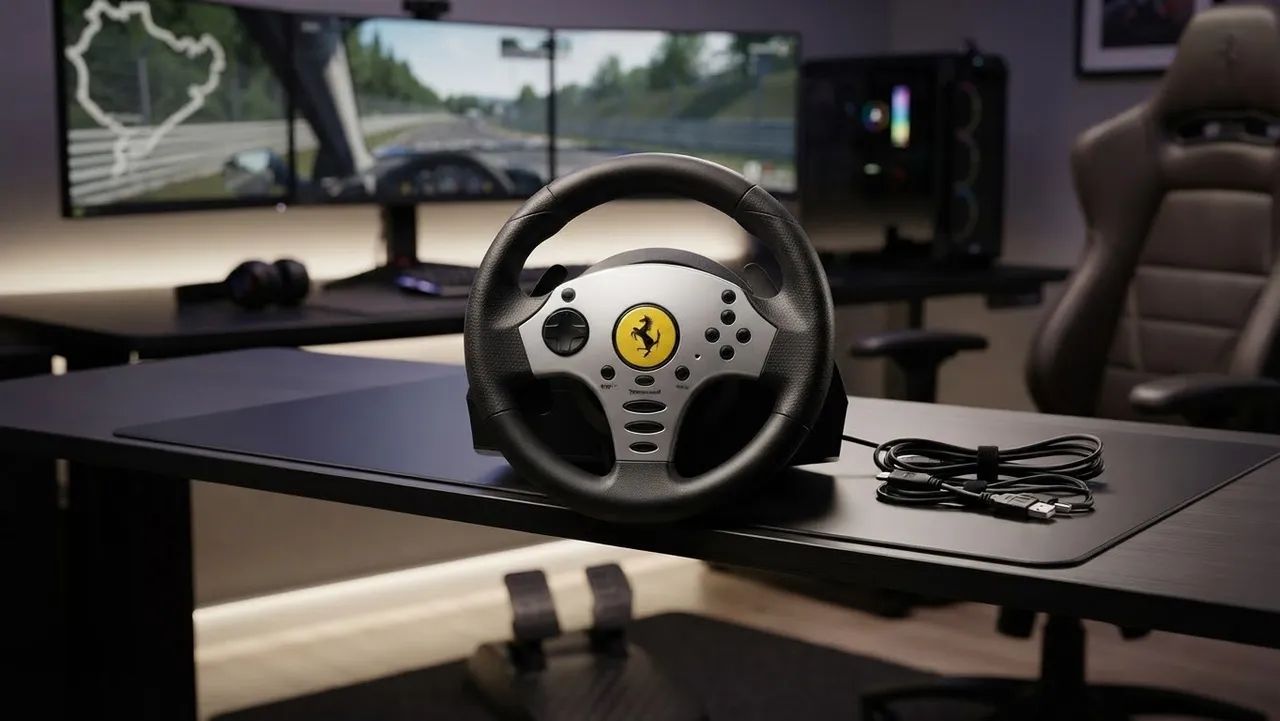 Volante Thrustmaster Ferrari Challenge (PS3 / PC) - Ótimo Estado - Foto 5