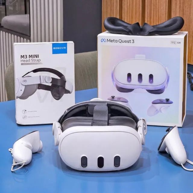Meta Quest 3 Oculus VR 512GB - Completo Novo + Acessórios (BOBOVR