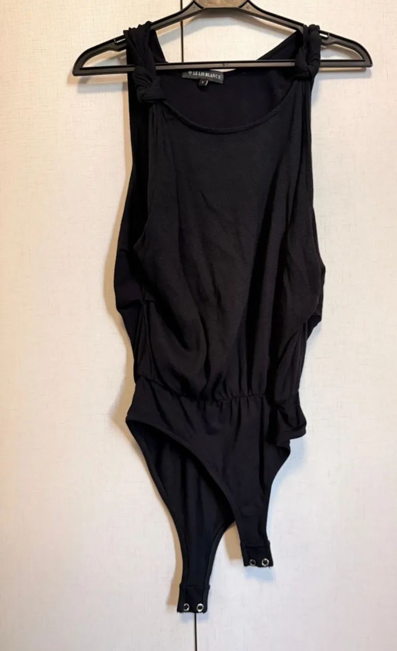 Body Le Lis Blanc, preto - Foto 4