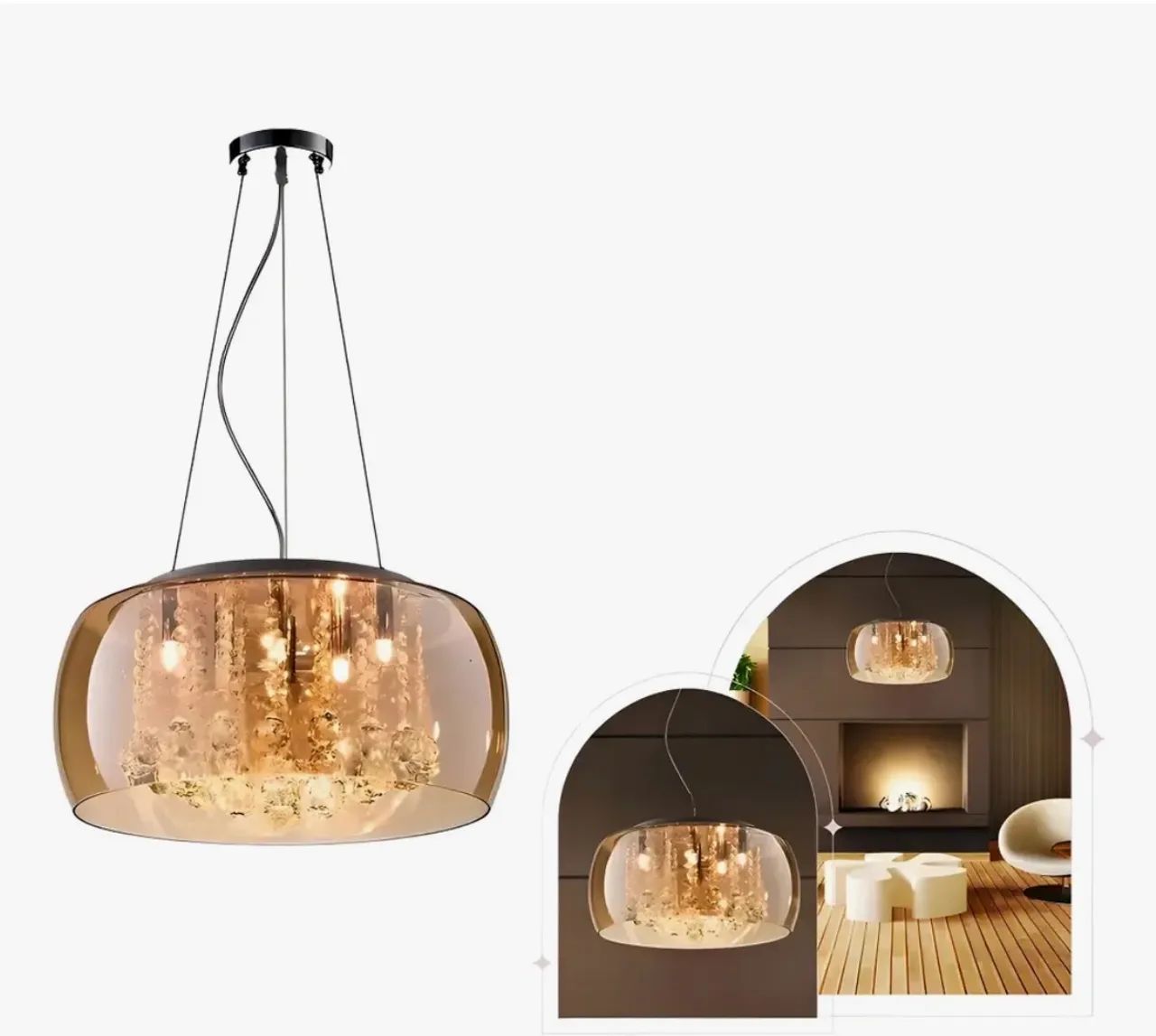 Lustre pendente cristal - Foto 2