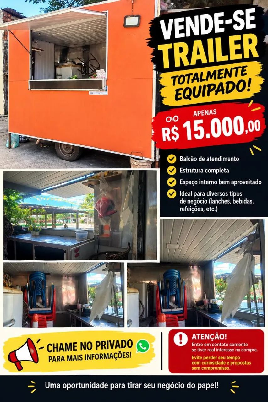 Trailer de lanche/comida 