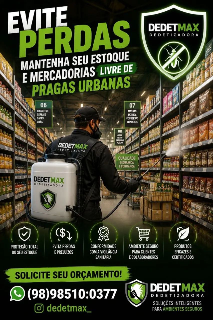 Dedetização em residências,condomínios,comercios,escolas 