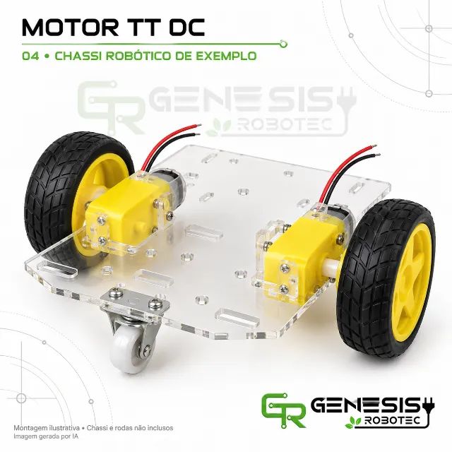 Motor TT DC com redução para robótica - Unidade e atacado - Foto 4