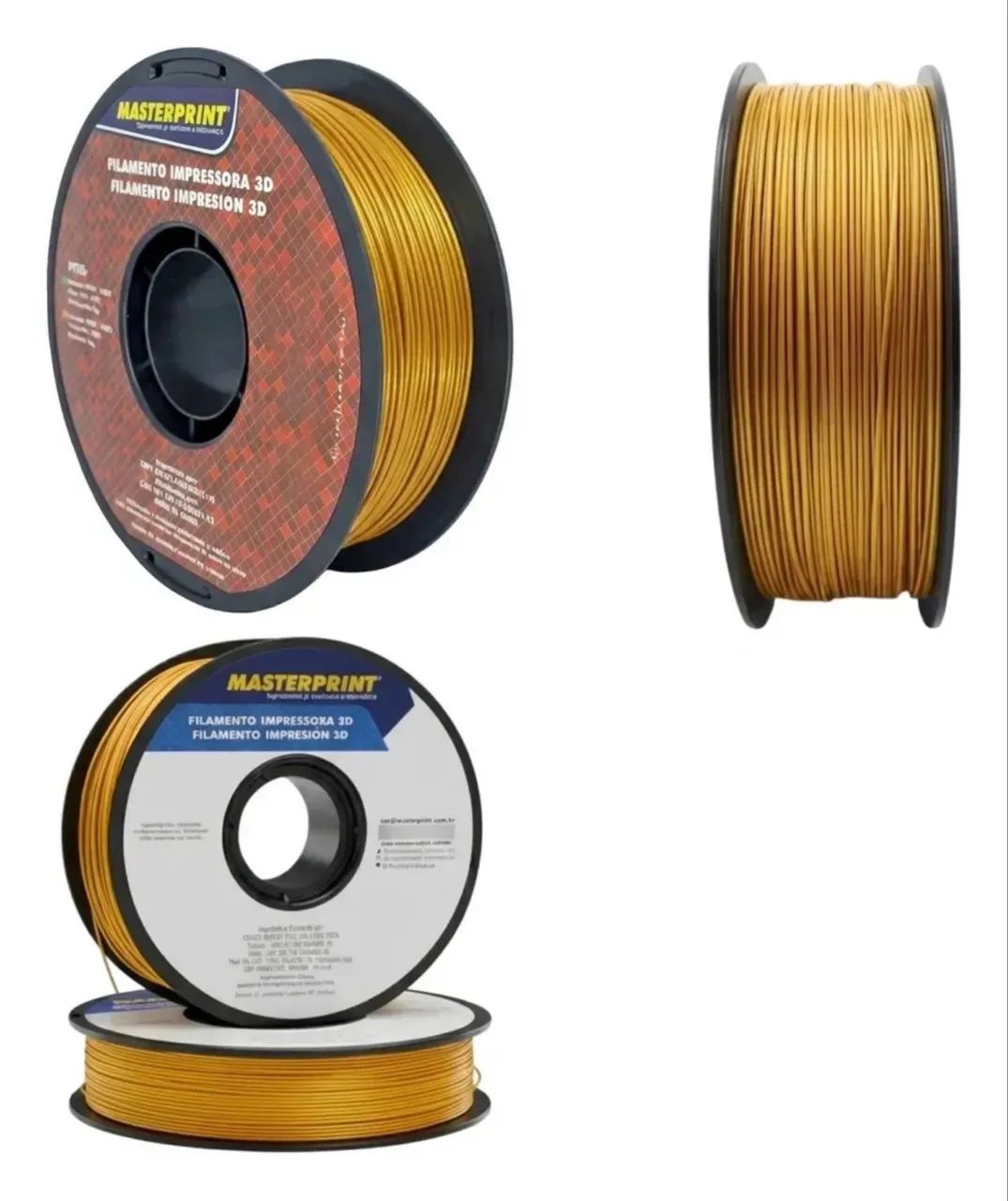 Filamento PETG Dourado MasterPrint 1KG 1,75mm - Foto 3