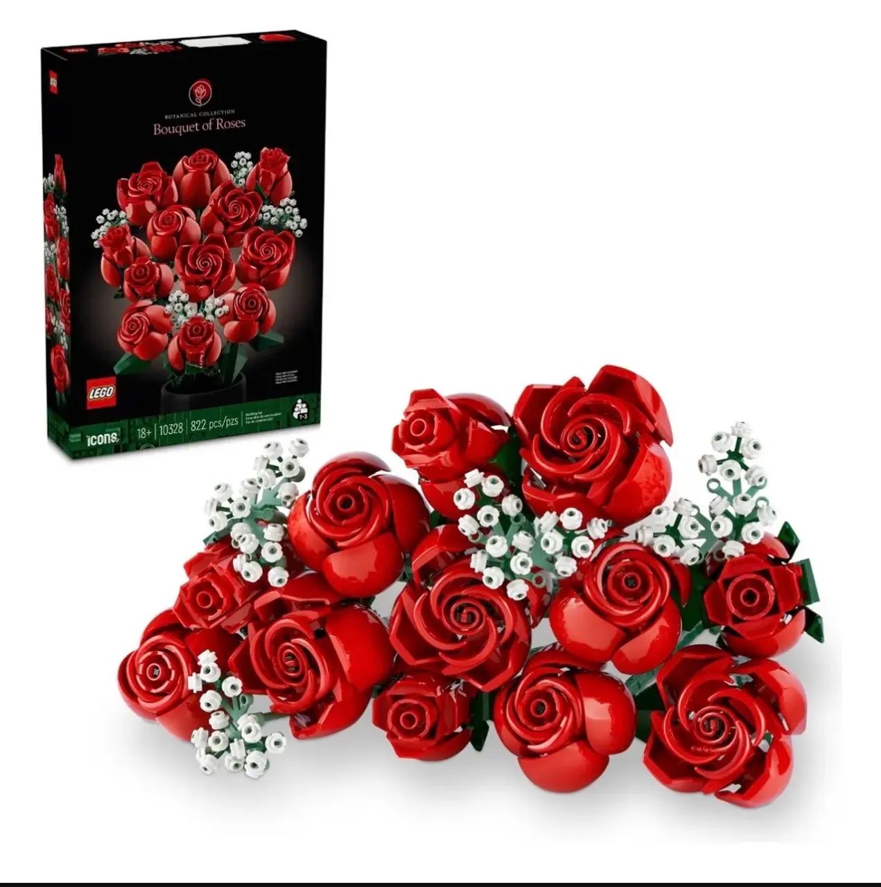 LEGO® Botanicals Buquê de Rosas 10328; 822 peças - Hobbies e