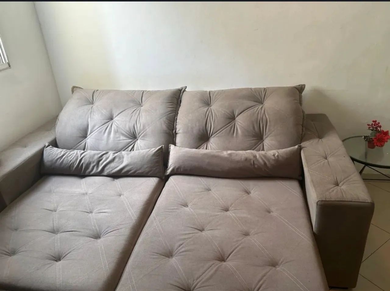 Sofá Retrátil e reclinável Semi Novo  - Foto 5