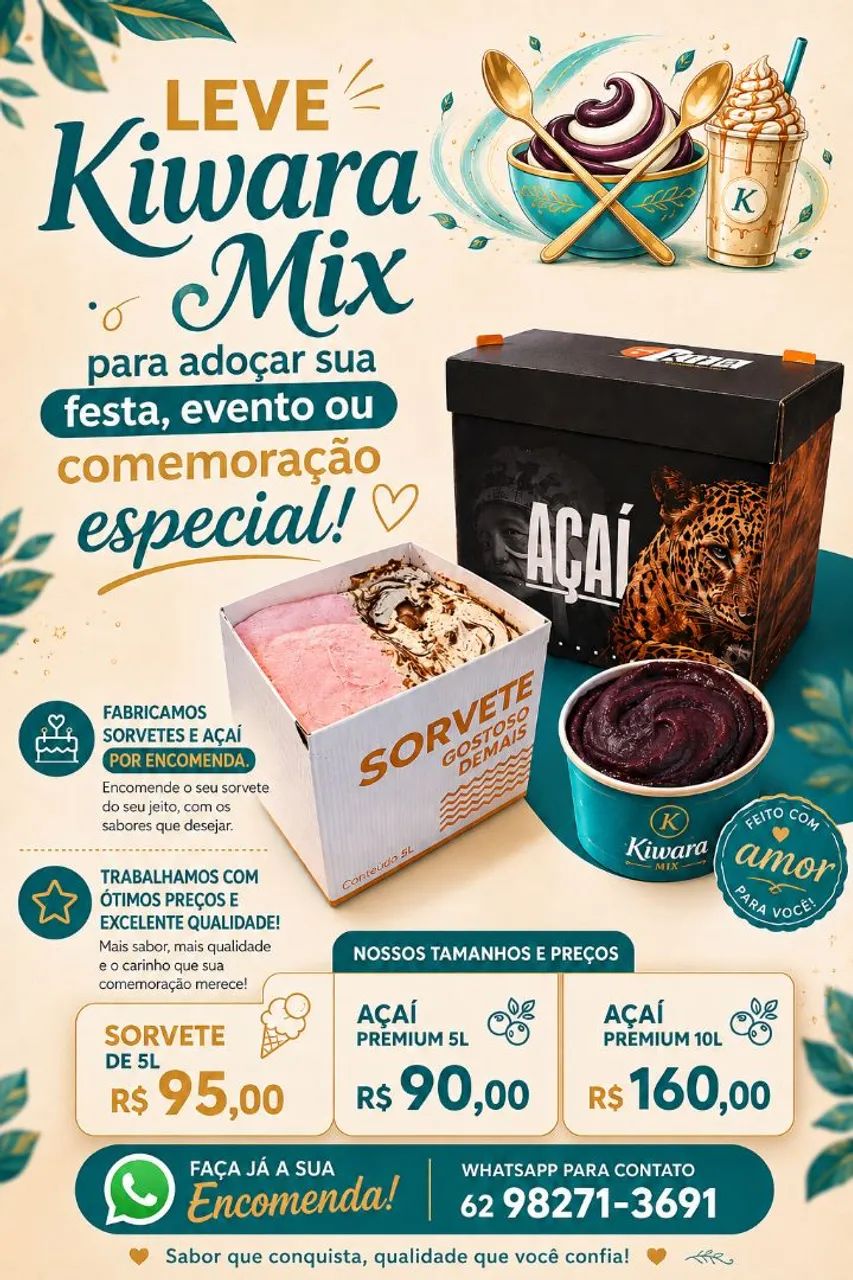 Açaí e sorvete 