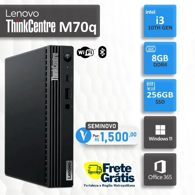 【678】lenovo G510 Corei3 Win11 SSD office Mini CPU Lenovo - CORE i3 10GER - SSD 256GB - RAM 8GB - WIN 11
