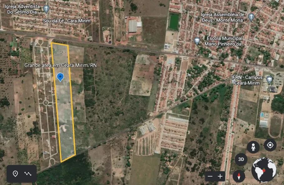 Terreno, uma grande área com duas frentes, na BR-406, em Ceará Mirim/RN.