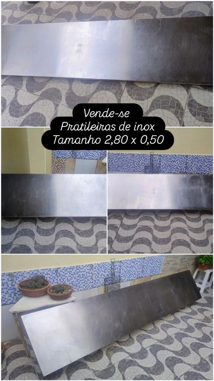 Pratileiras de Inox Tamanho 2,80 X 0,55 cm.  - Foto 4
