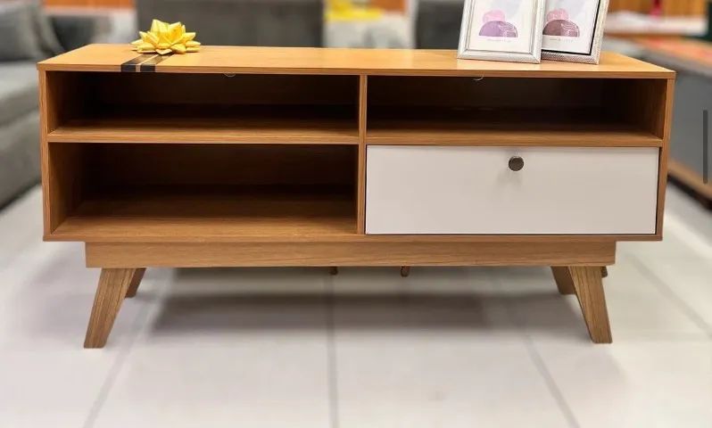 Rack Bancada Pés Estilo Retrô P/TV Até 50 Polegadas 1.36M. Produto Novo Direto de Fábrica. - Foto 3