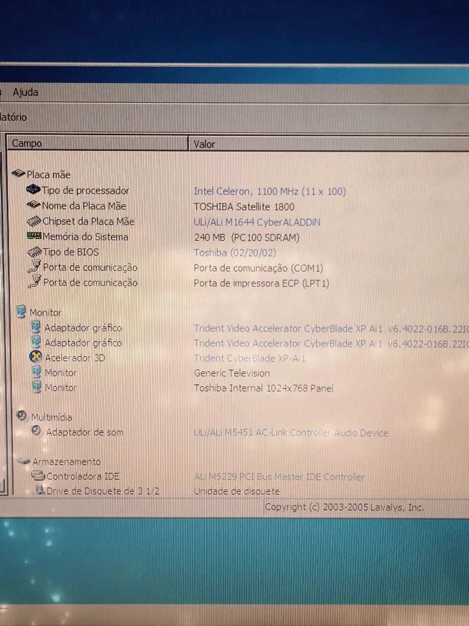 Notebook antigo Toshiba Satélite 1800  - Foto 5