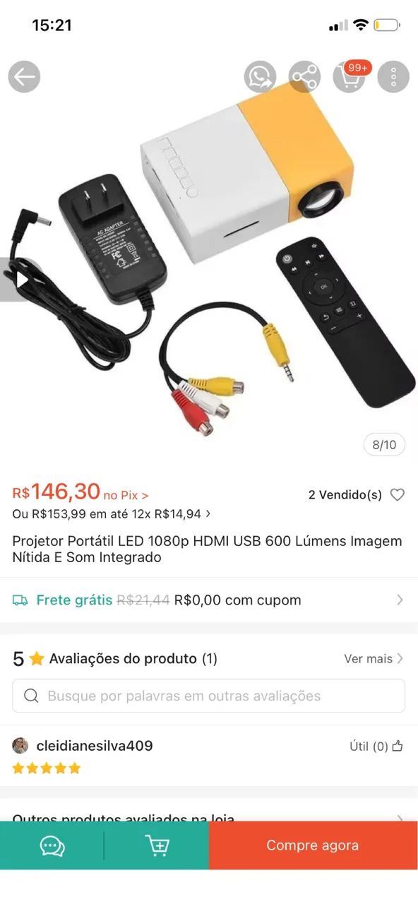 Projetor sem controle  - Foto 5