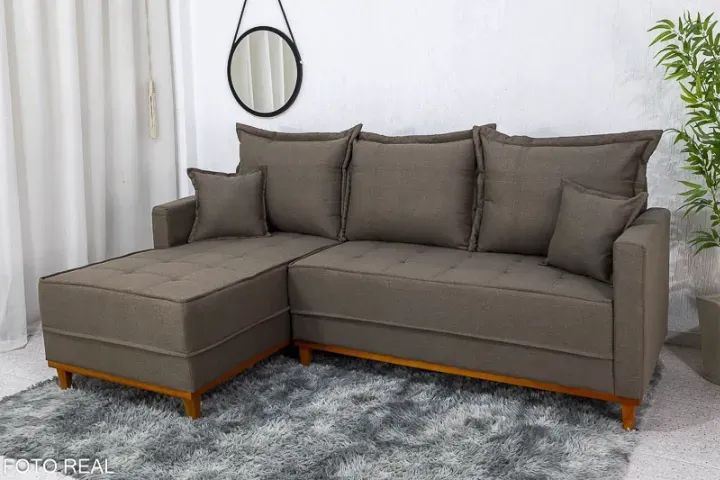 SOFÁ MILÃO COM CHAISE  2.30M MOLAS ENSACADAS. PRONTA ENTREGA. - Foto 4