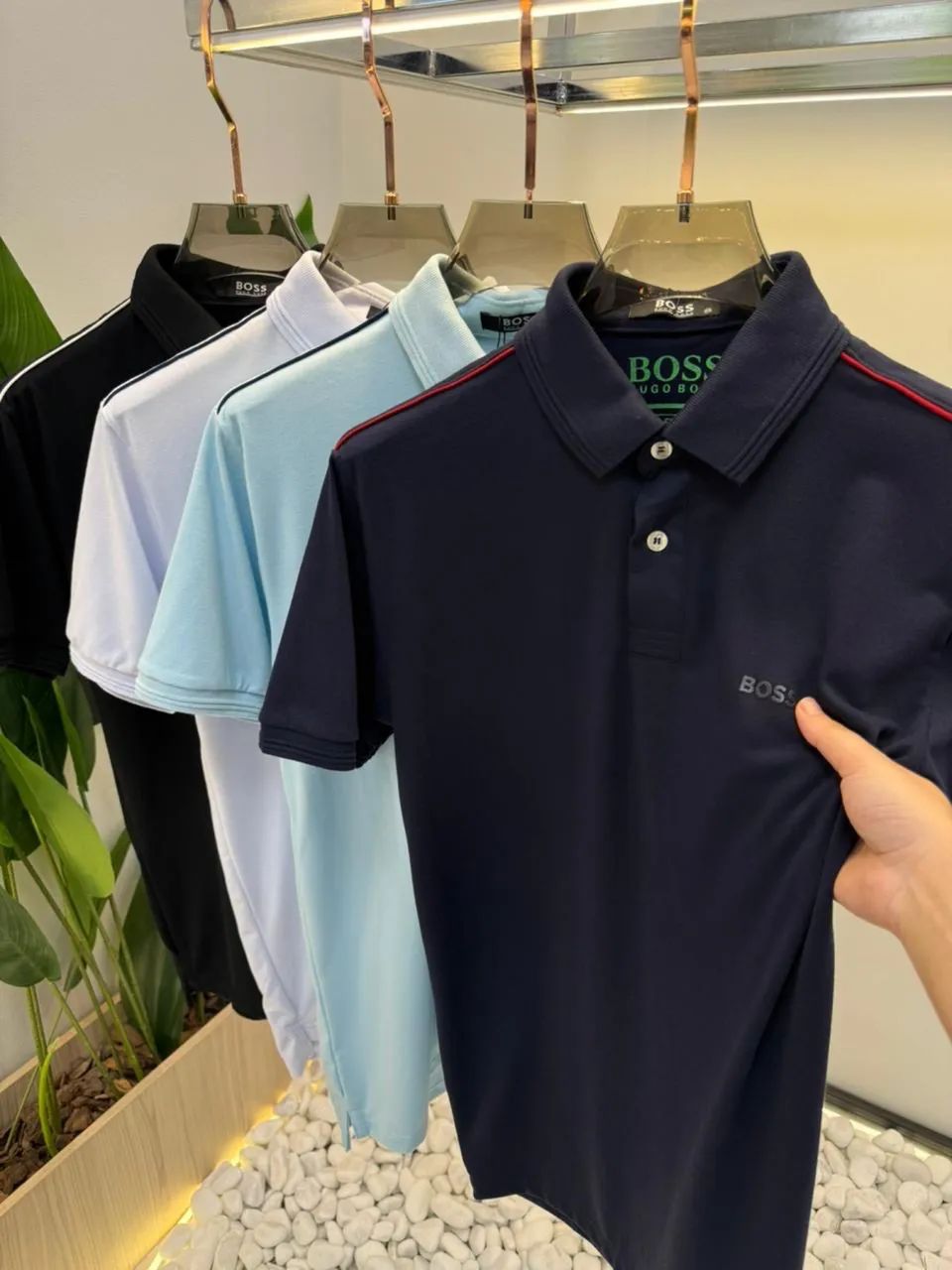 Camisa básica alta qualidade manga curta tecido elastano - Foto 4