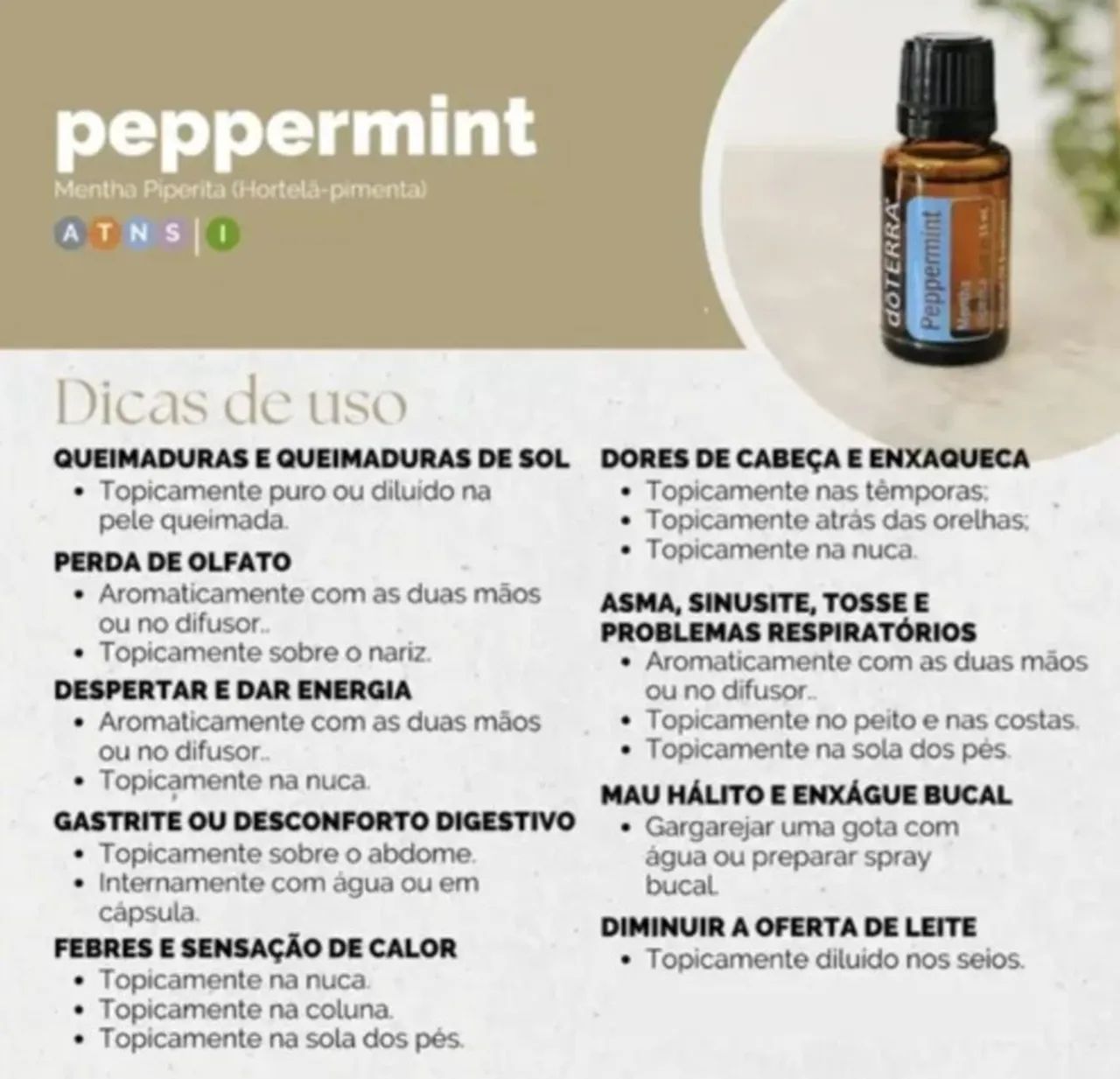 doterra óleo essencial de peppermint - hortelã  - Foto 2