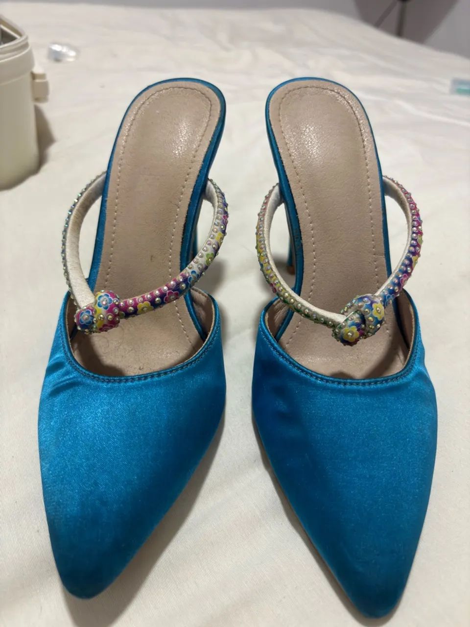 Sapato Azul Salto 34 - Foto 2
