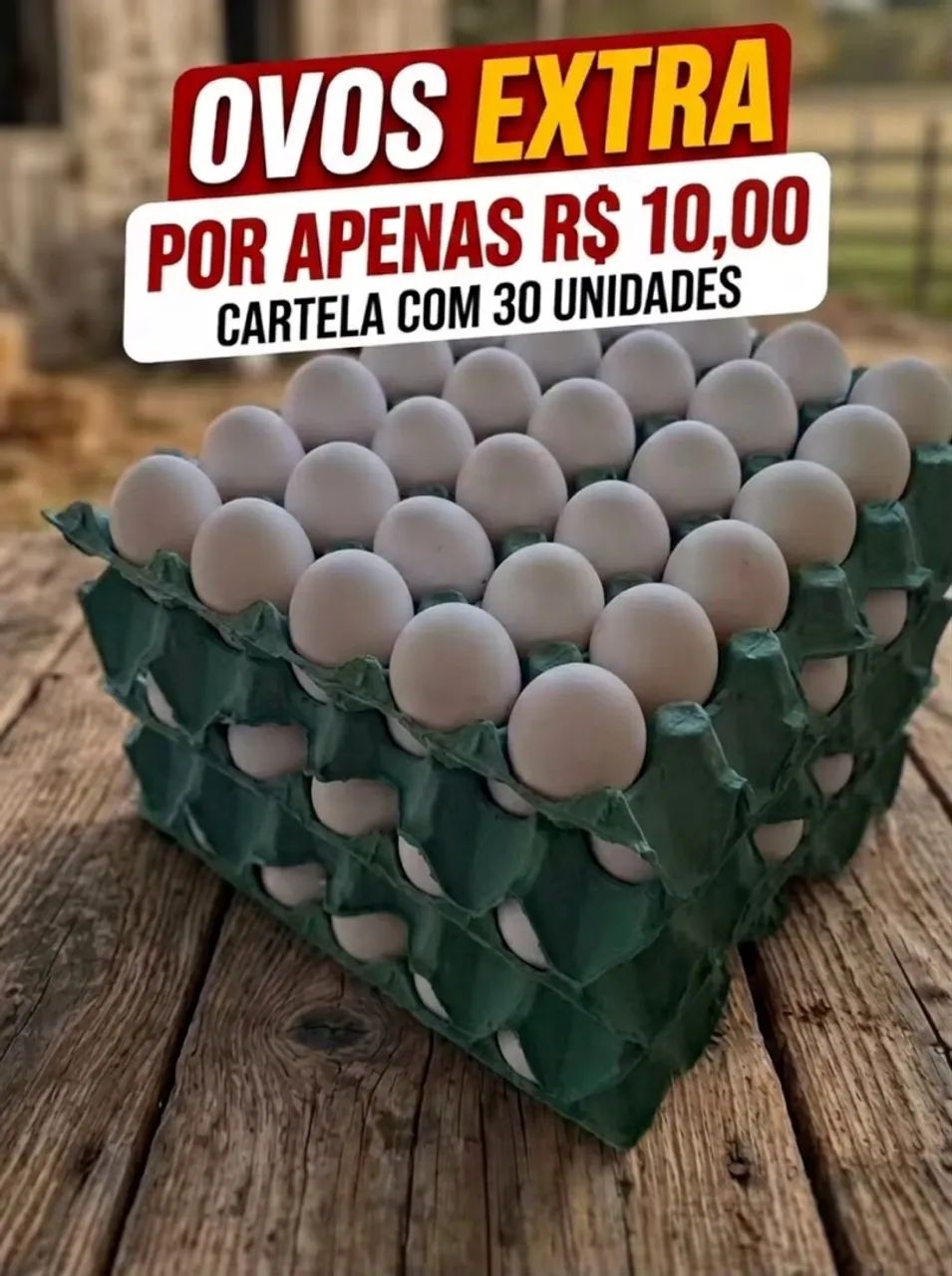 Ovos brancos, até zerar o estoque 