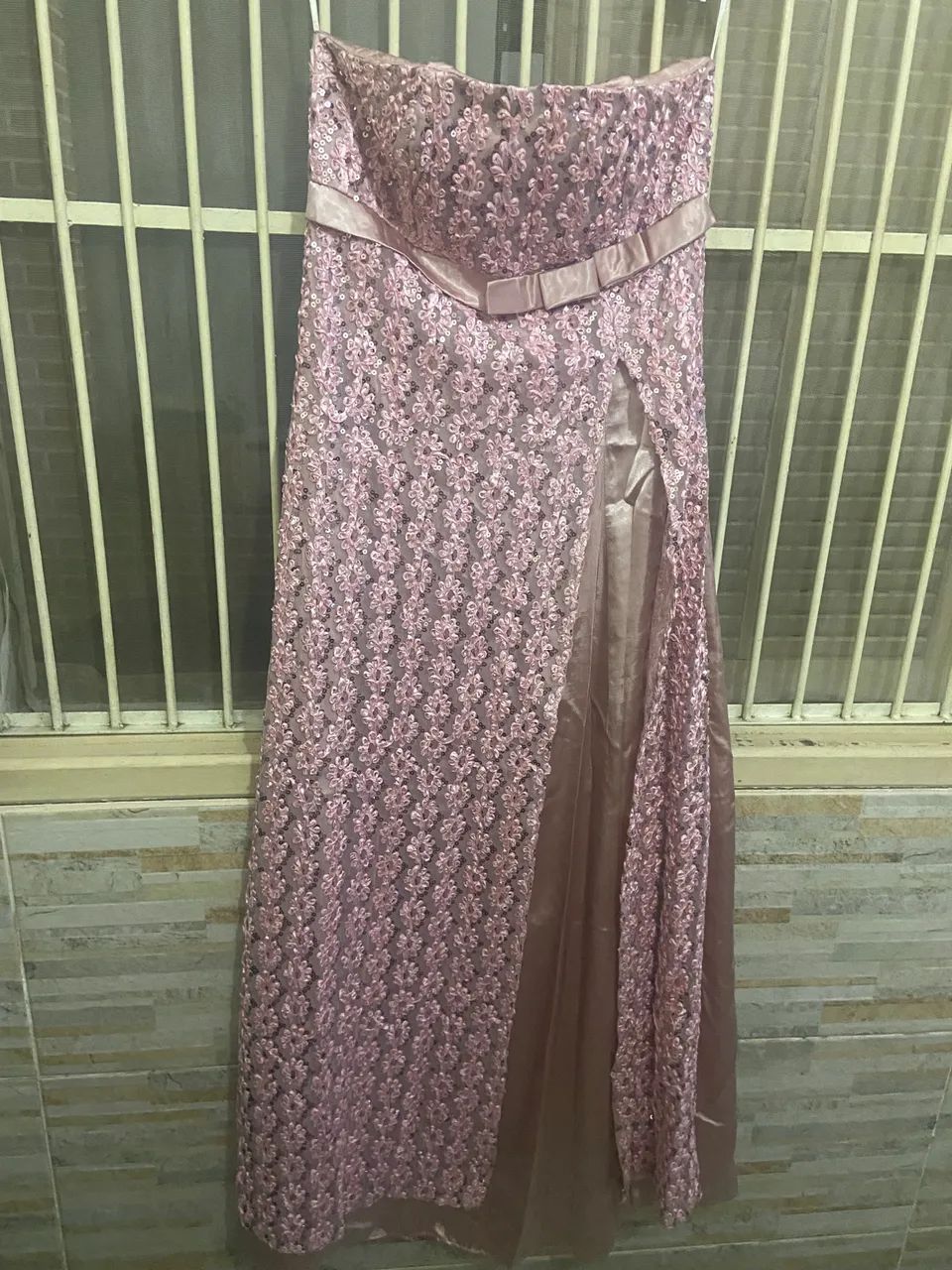 Vestido de festa rosa