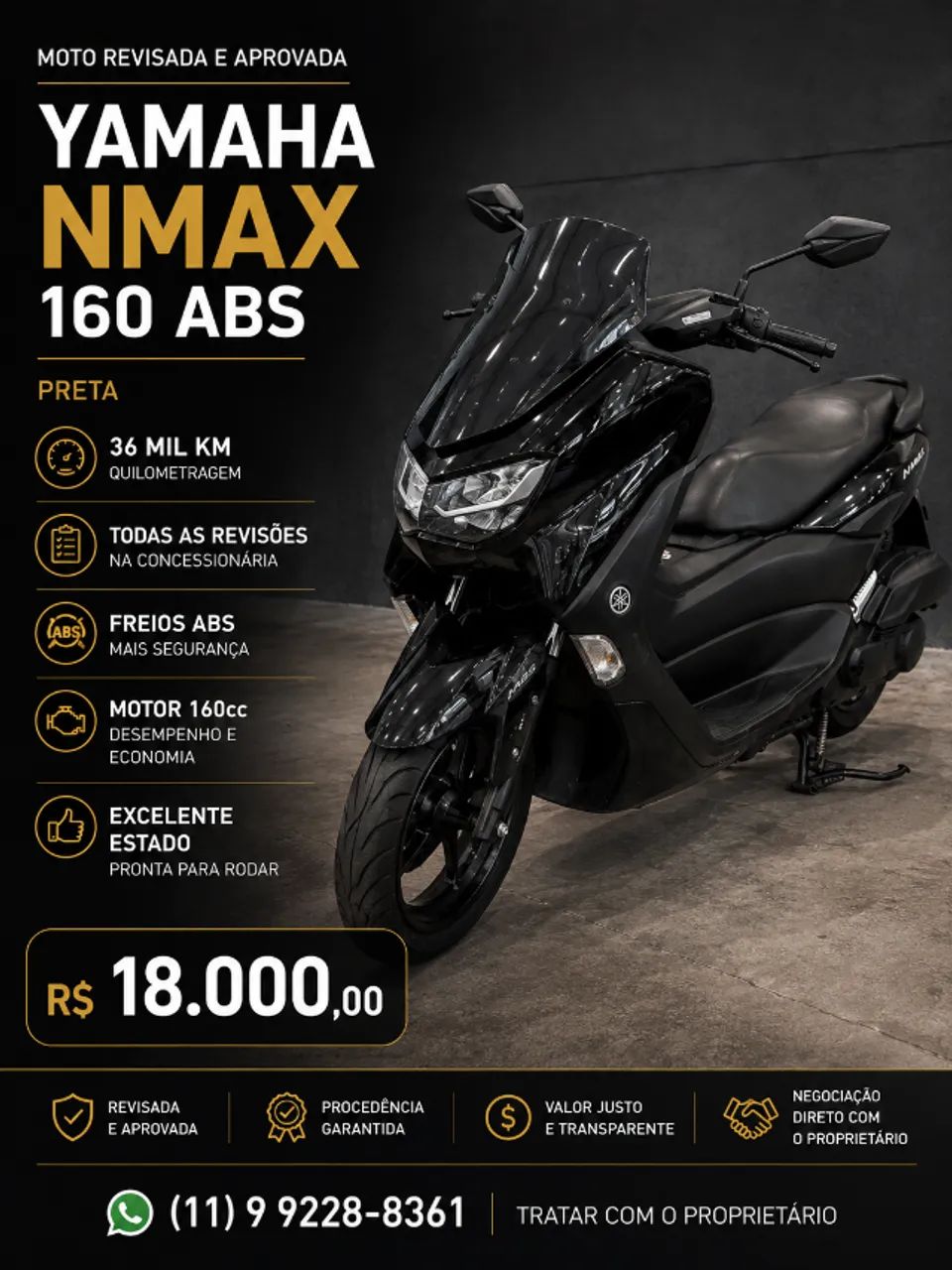 Nmax 160 ABS - Única dona 