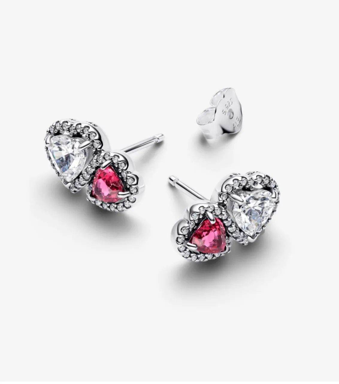 Conjunto Pandora dois corações brilhante  - Foto 5