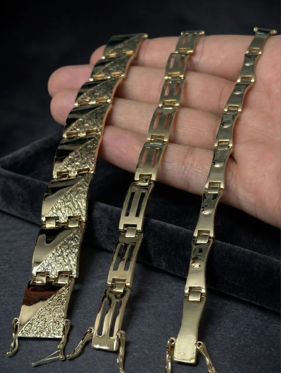 Bracelete Masculino pulseira banhada a ouro  - Foto 3