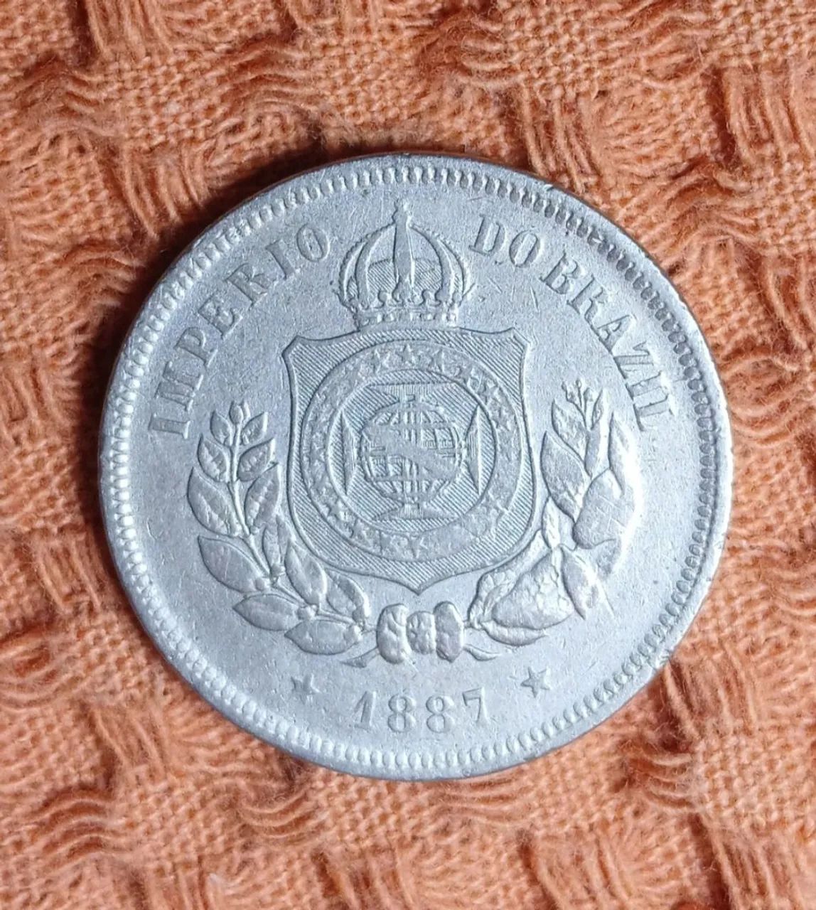 Moeda 100 Réis 1.887 - Foto 2
