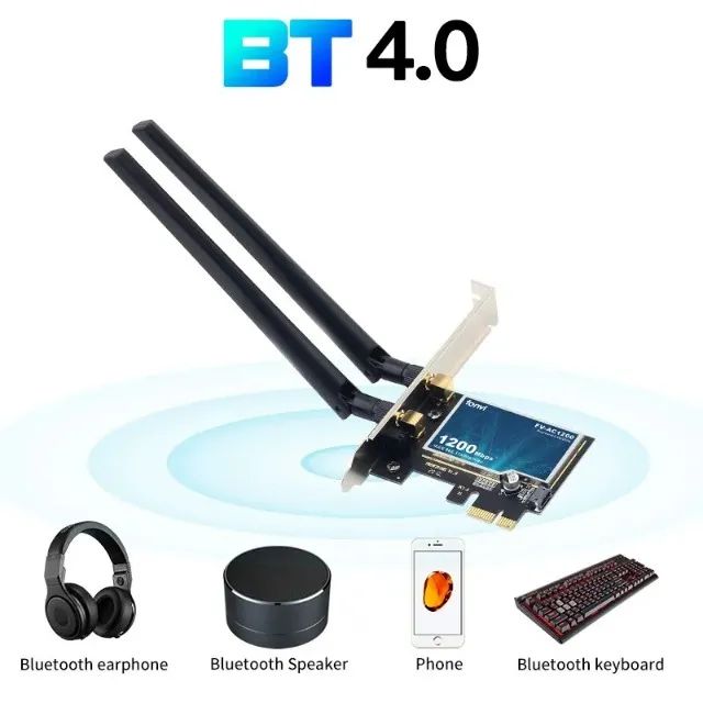 Fenvi Placa Wifi1200mbps 2.4/5ghz Com Bluetooth 4.0 Win. 7 Ao 11 - Foto 4