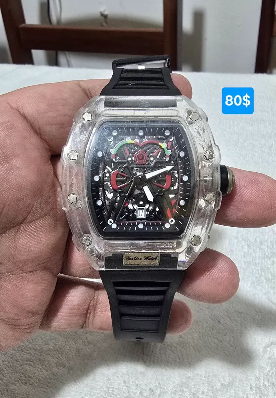 Relógio Fashion Watch pulseira preta
