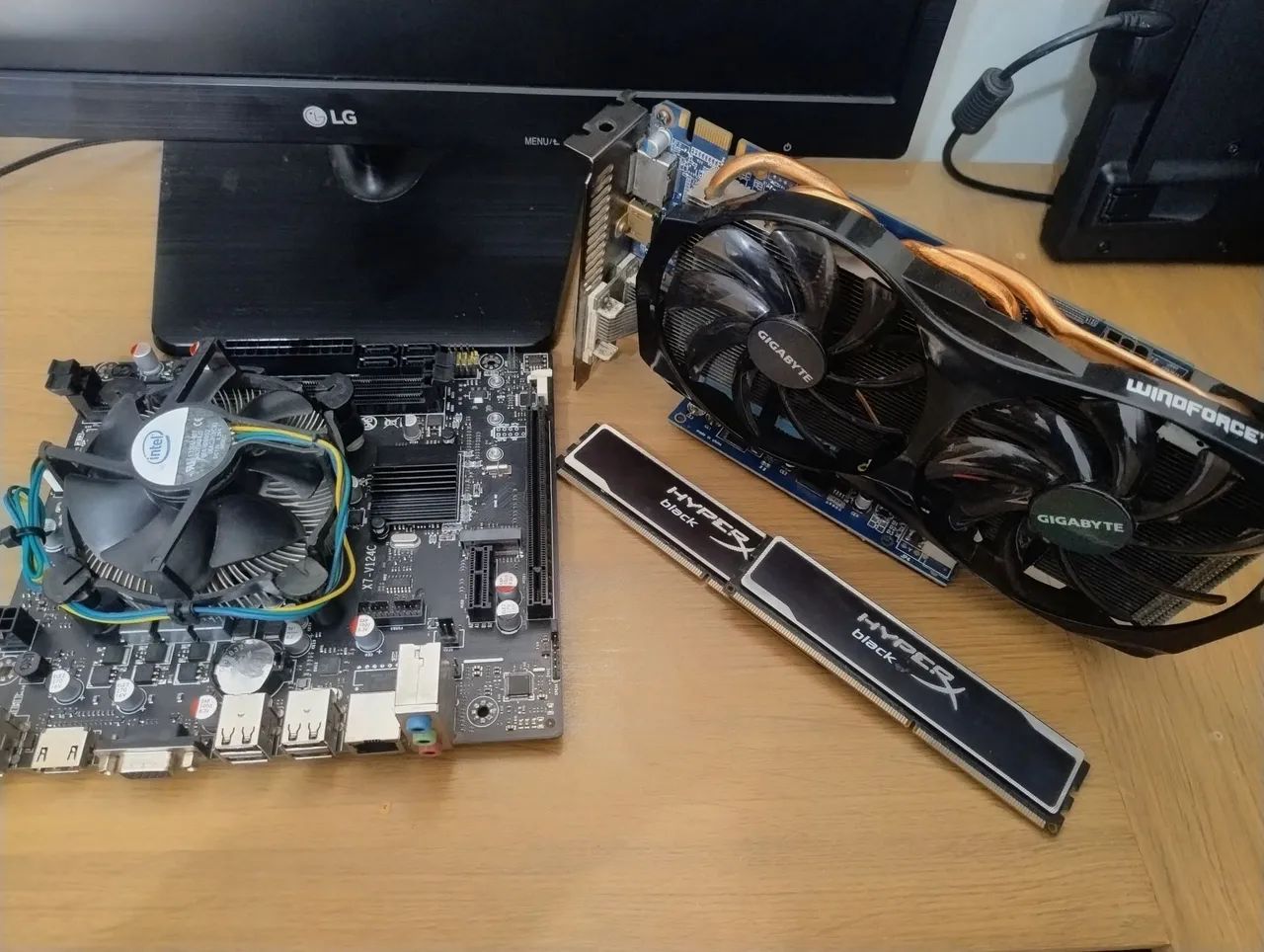 Kit upgrade, processador, placa mãe, memória e placa de vídeo 