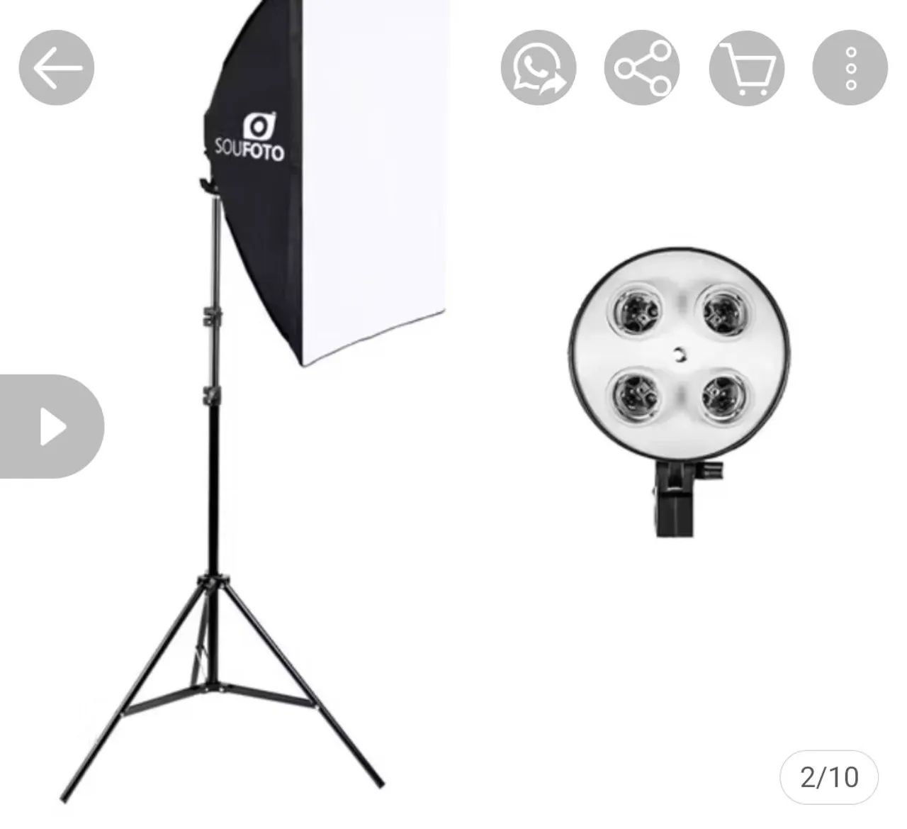 2 SOFTBOX DE 4 LÂMPADAS - Foto 5