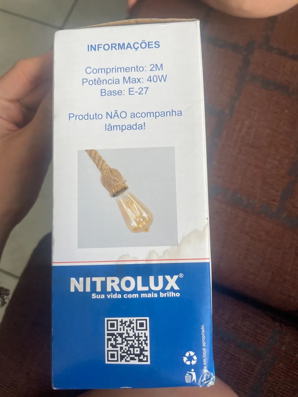 Luminária pendente de corda - Foto 2