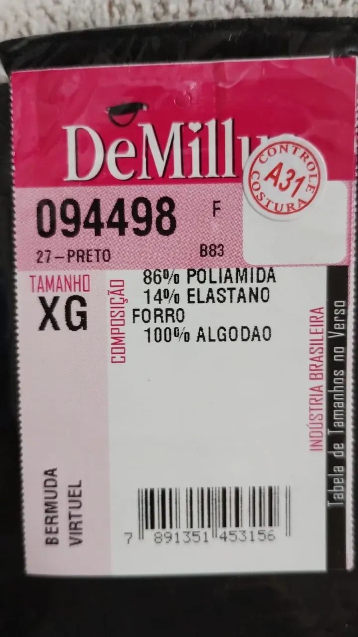Bermuda Demillus Virtuel XG Preta - Foto 4