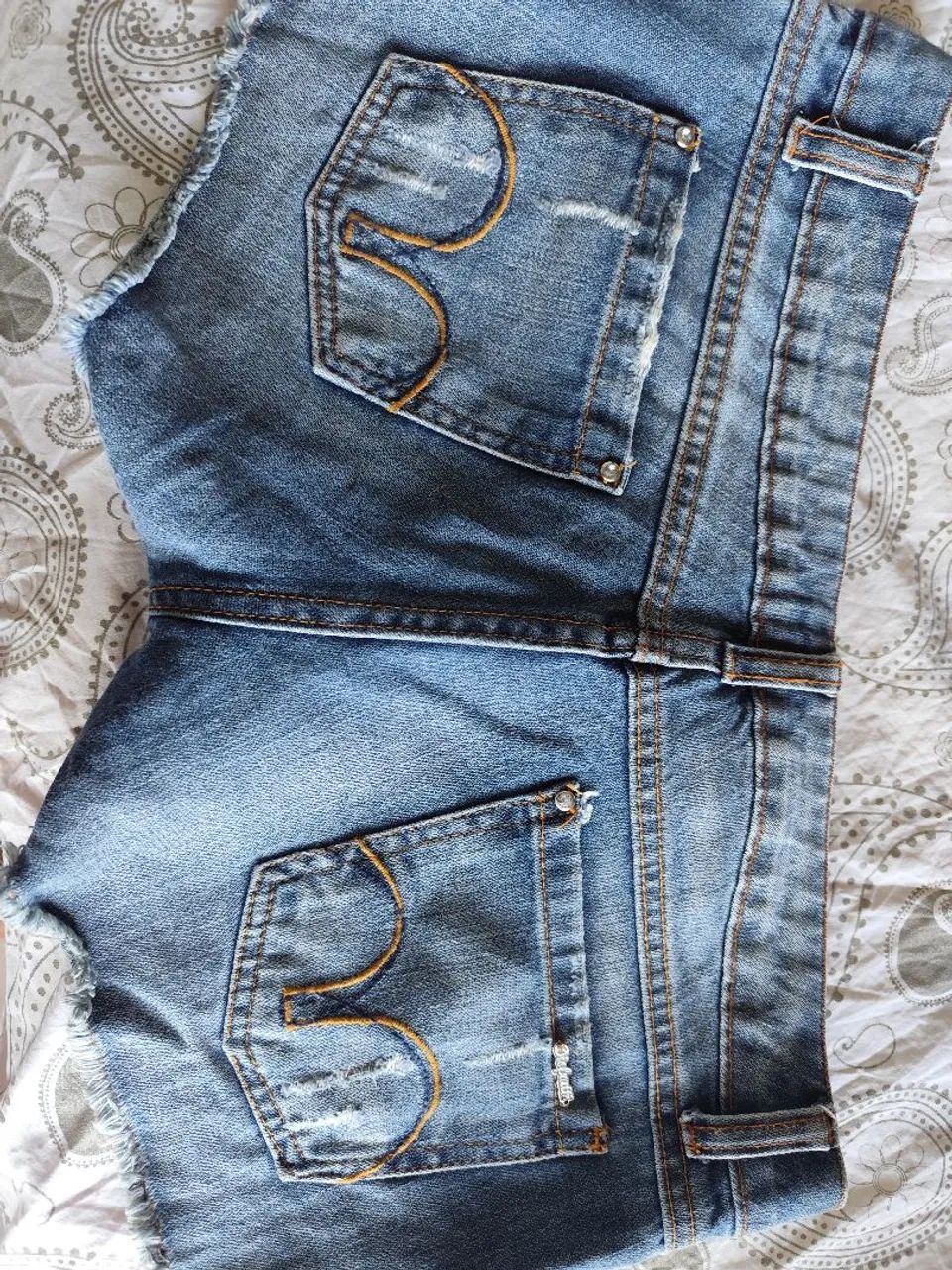 Short jeans curto sem Lycra, veste 38/40 - Foto 2