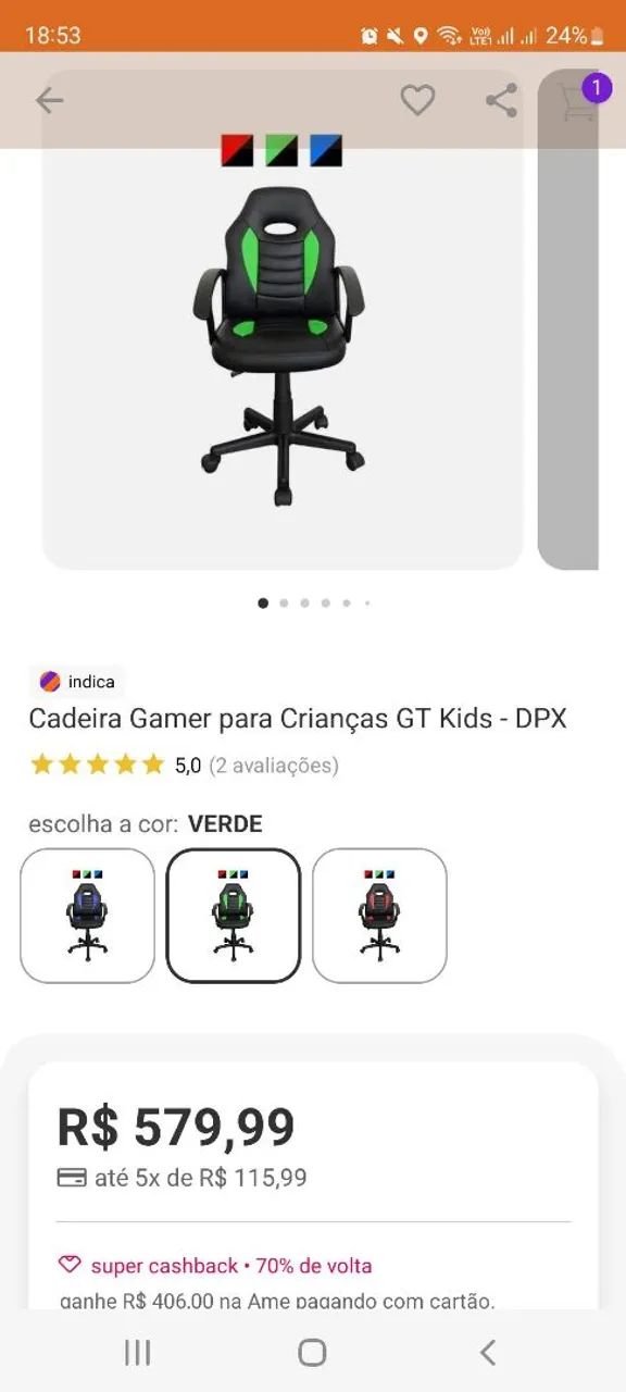 Cadeira gammer - Foto 2