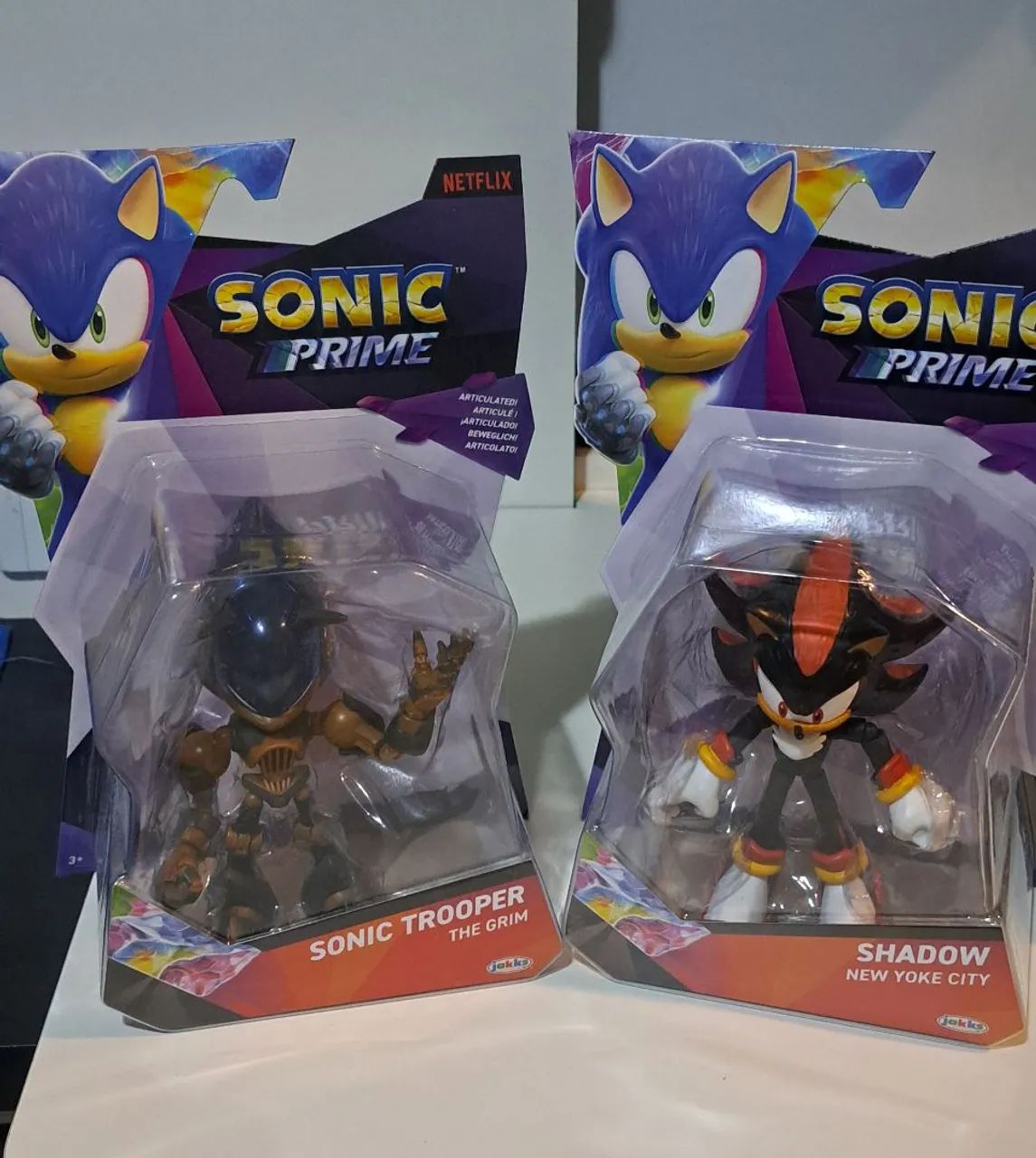 Figuras Sonic Prime - Shadow e Sonic Trooper
