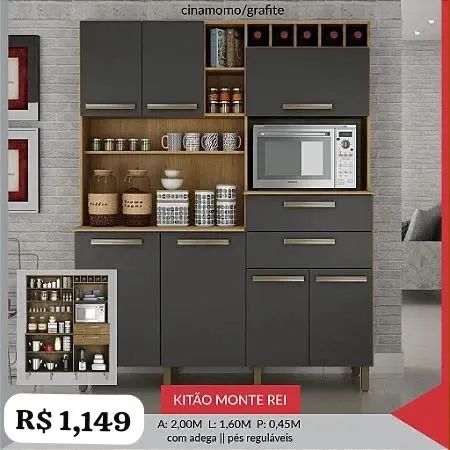 Armário de Cozinha Monterey - promoção 