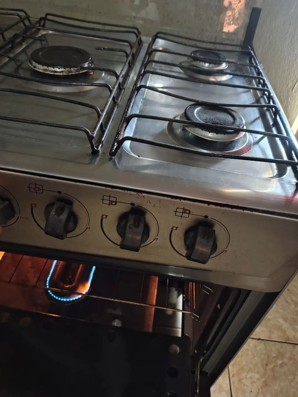 Fogão 5 bocas automático 390$ entrega grátis  - Foto 3