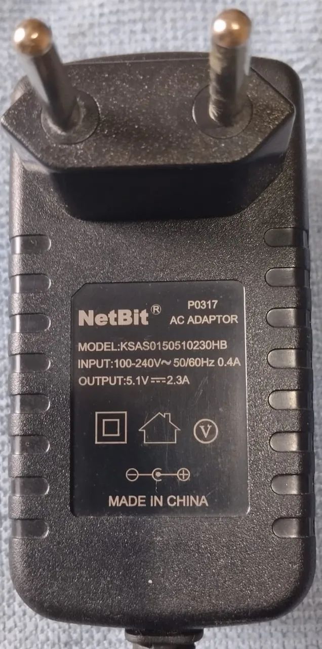 Fonte De Alimentação Netbit 5.1v 2.3a Bivolt Plug 4.76 X 1.6