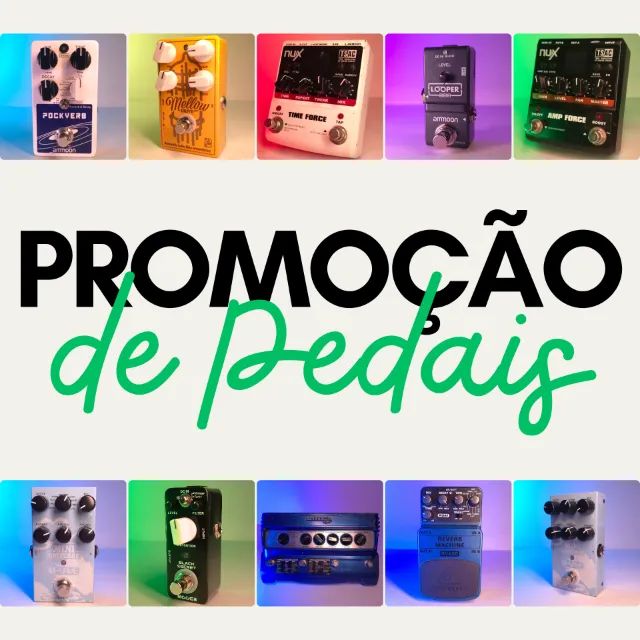 Pedais de Guitarra (Line 6, Behringer, Caline, M-vave, Ammoon, Mooer e Nux)